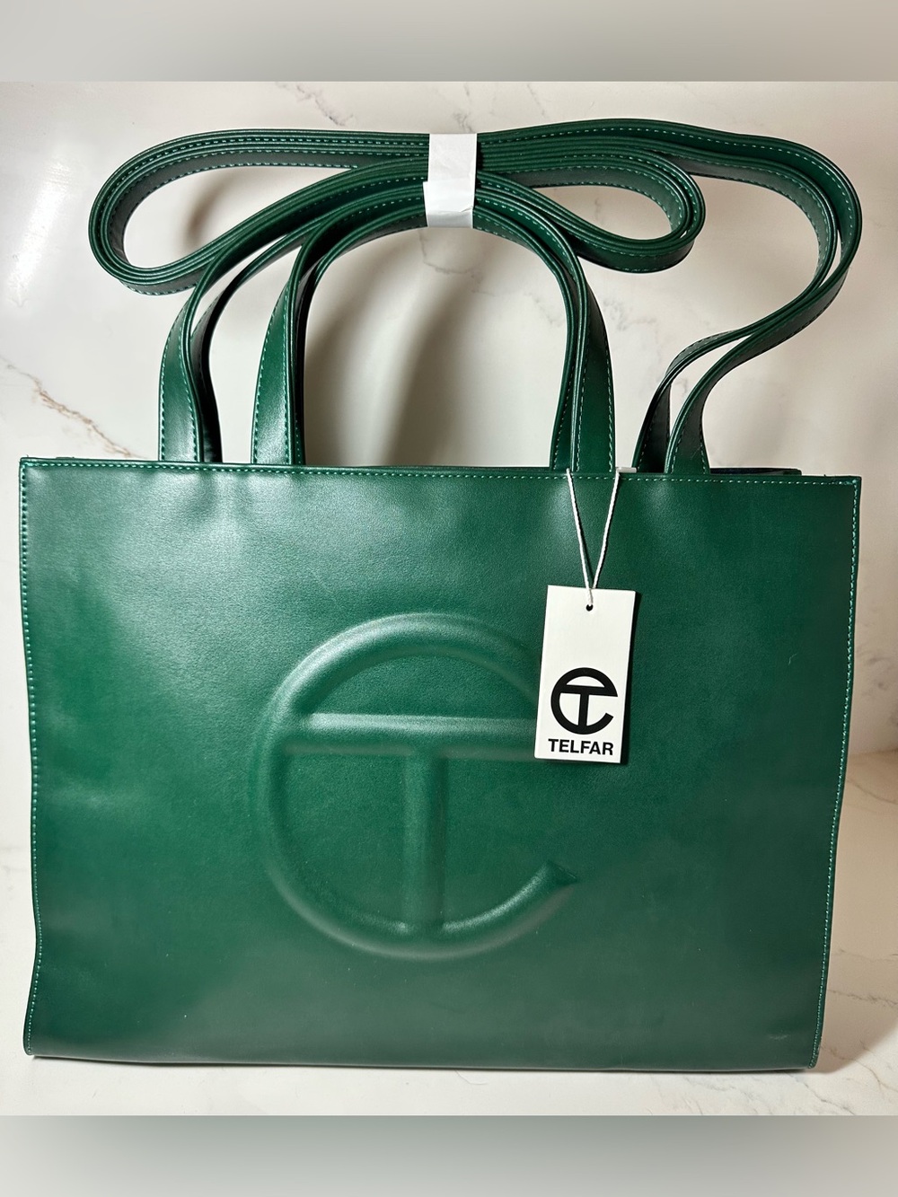 Telfar Dark Olive Medium Shopping Tote